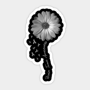 Daisy Flower Brain Tumor Awarenesss Sticker